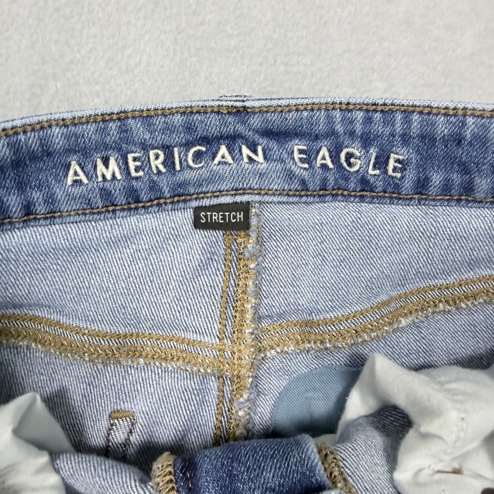 Momcore Minimalist American Eagle Stretch Jean Wmn's 2 Regular Light Wash Skinny - Picture 3 of 7